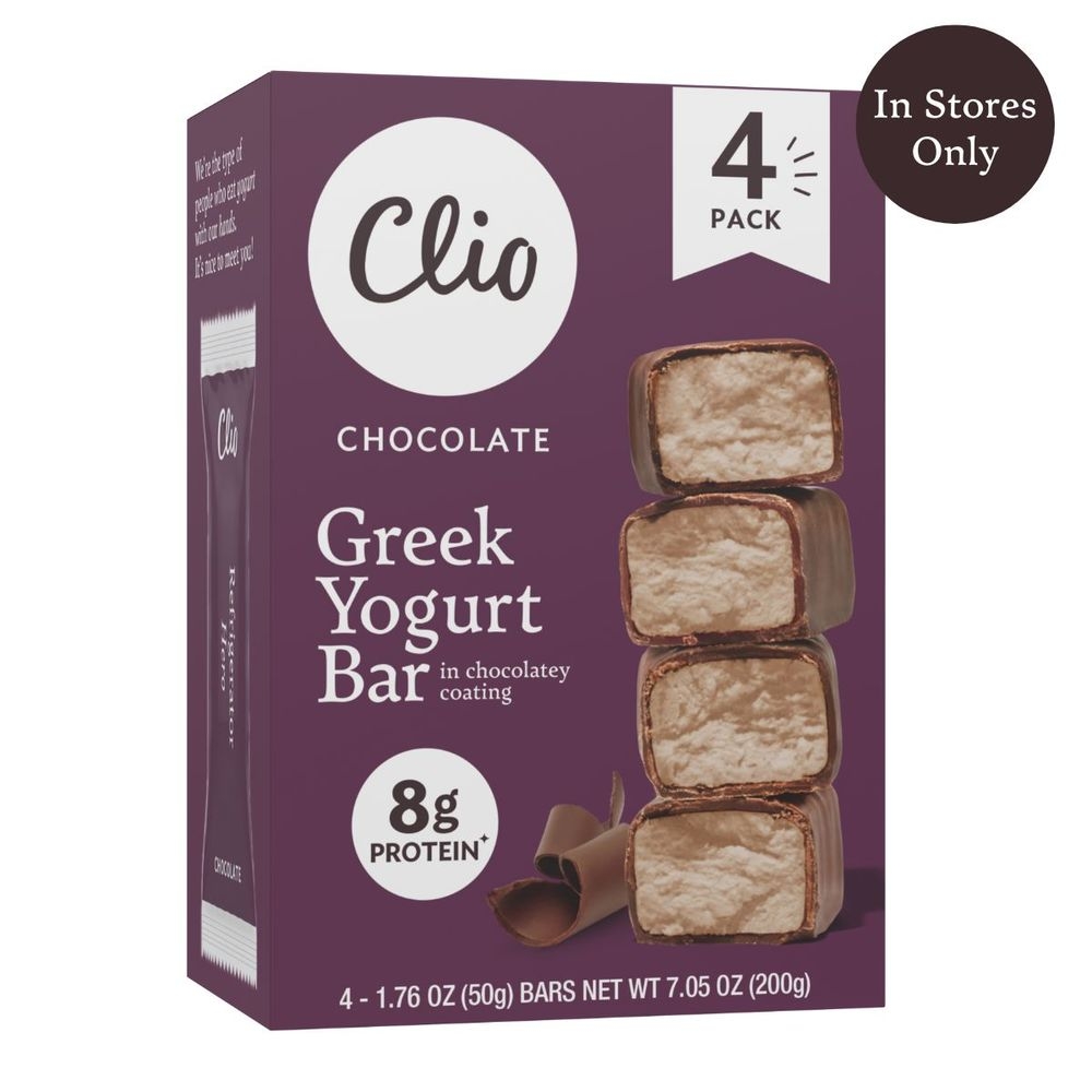Clio Dark Chocolate Covered Greek Yogurt Bar, 7.05 Ounce -- 6 per case
