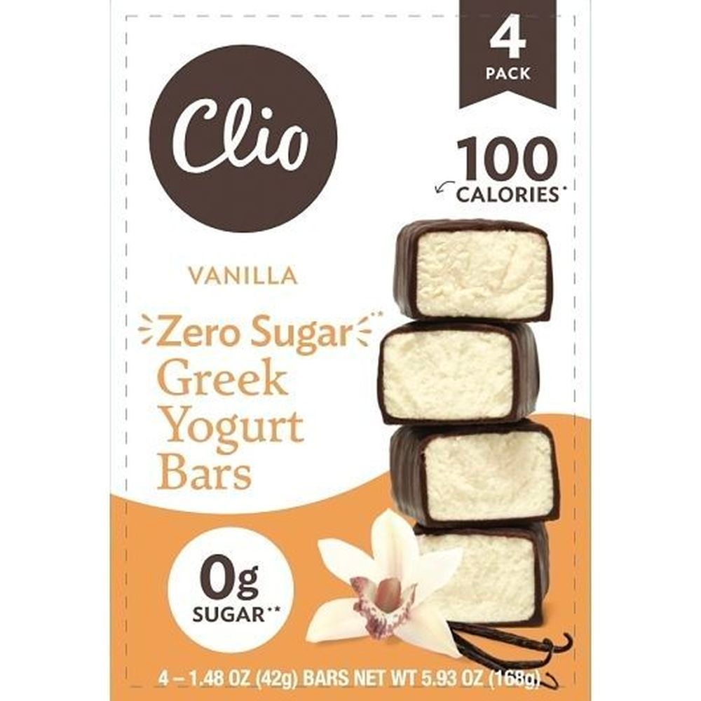 Clio Chocolate Covered Vanilla Greek Yogurt Bar, 5.93 Ounce -- 6 per case