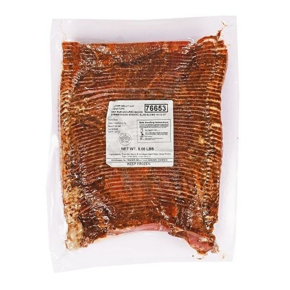Tender Belly Smoked Signature Uncured Cherrywood Bacon, 2 count