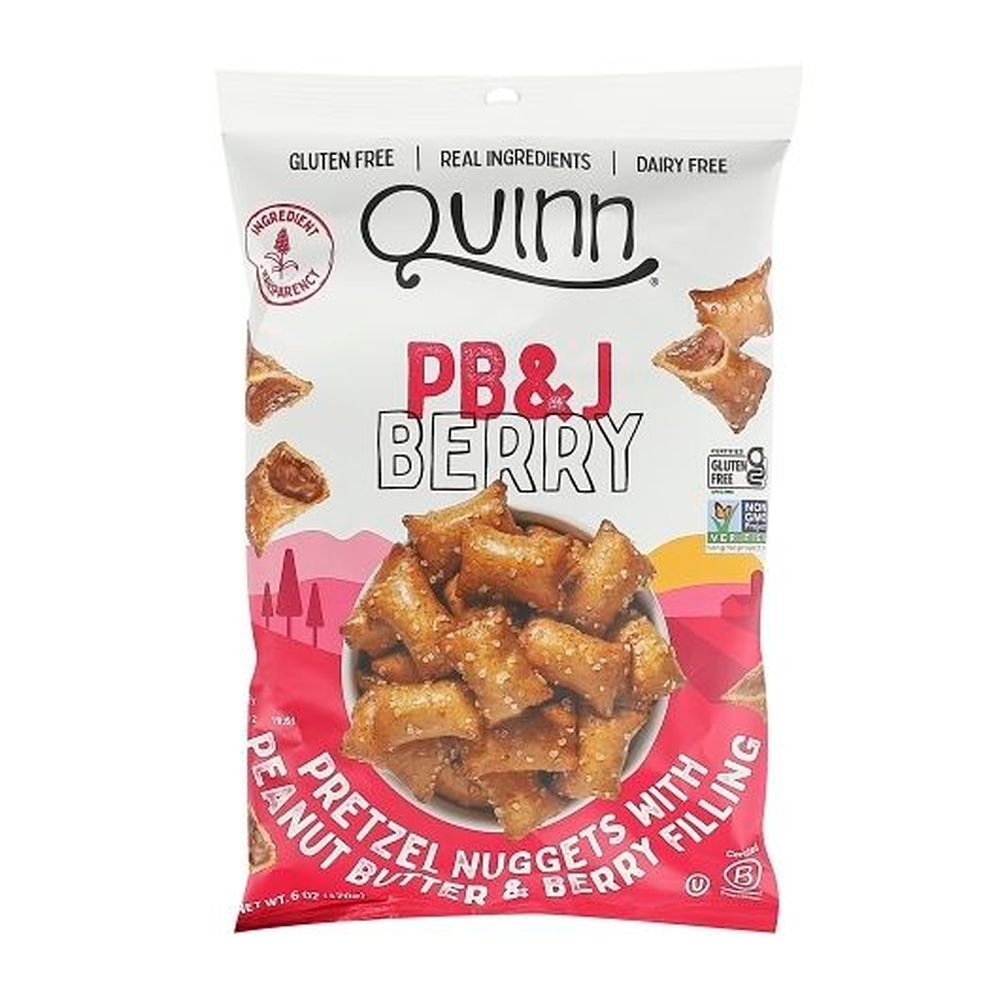 Quinn Foods Pb and J Berry Filled Pretzel Nuggets, 6 Ounce -- 8 per case