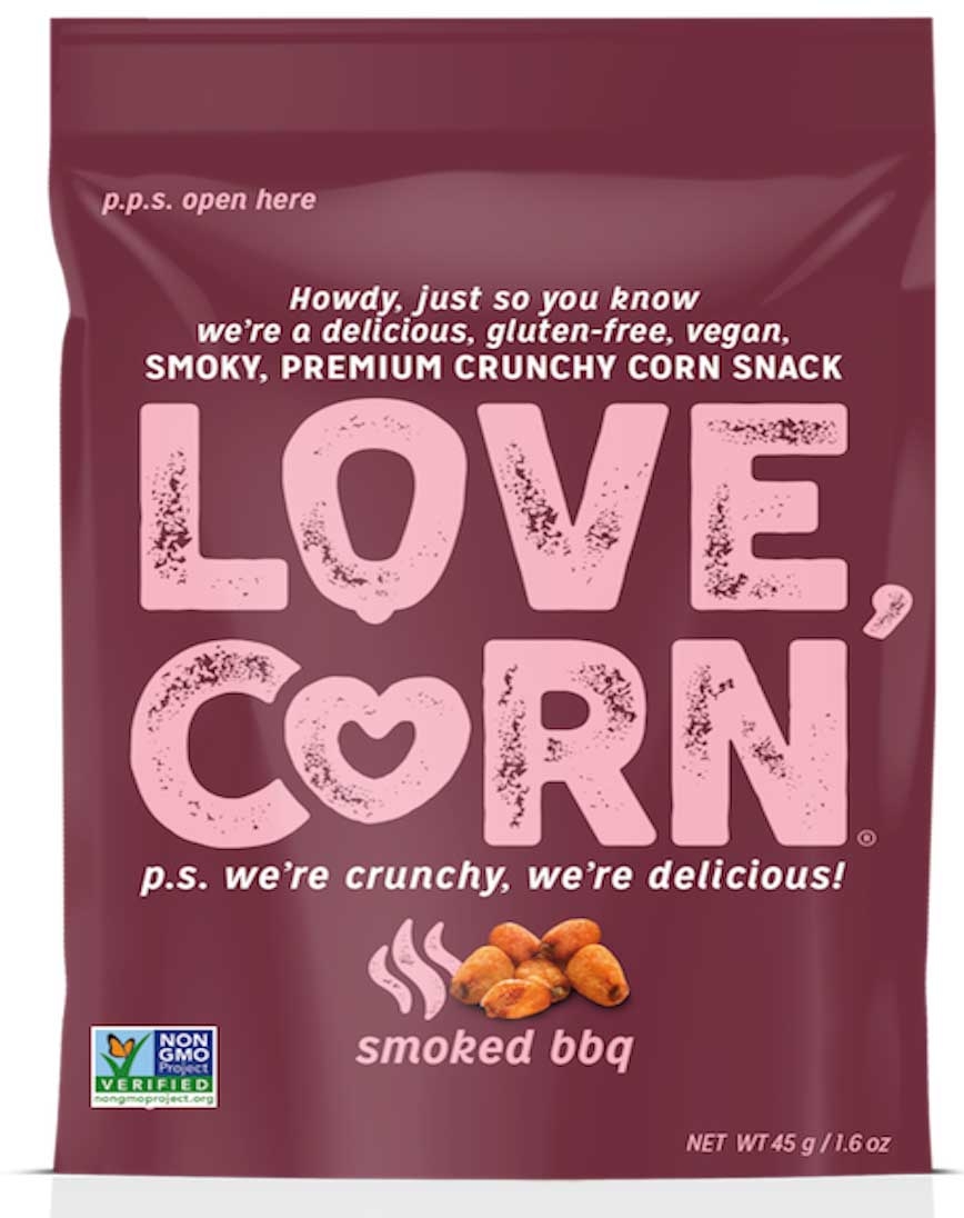 Love Corn Barbeque Crunchy Corn Snack, 1.6 Ounce Impulse Bag -- 10 per case