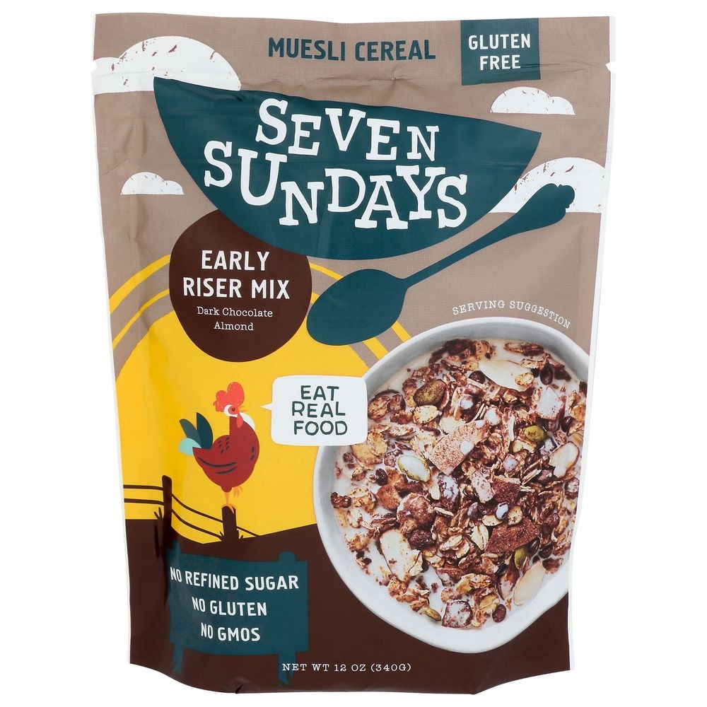 Seven Sundays Dark Chocolate Almond Muesli, 12 Ounce -- 6 per case