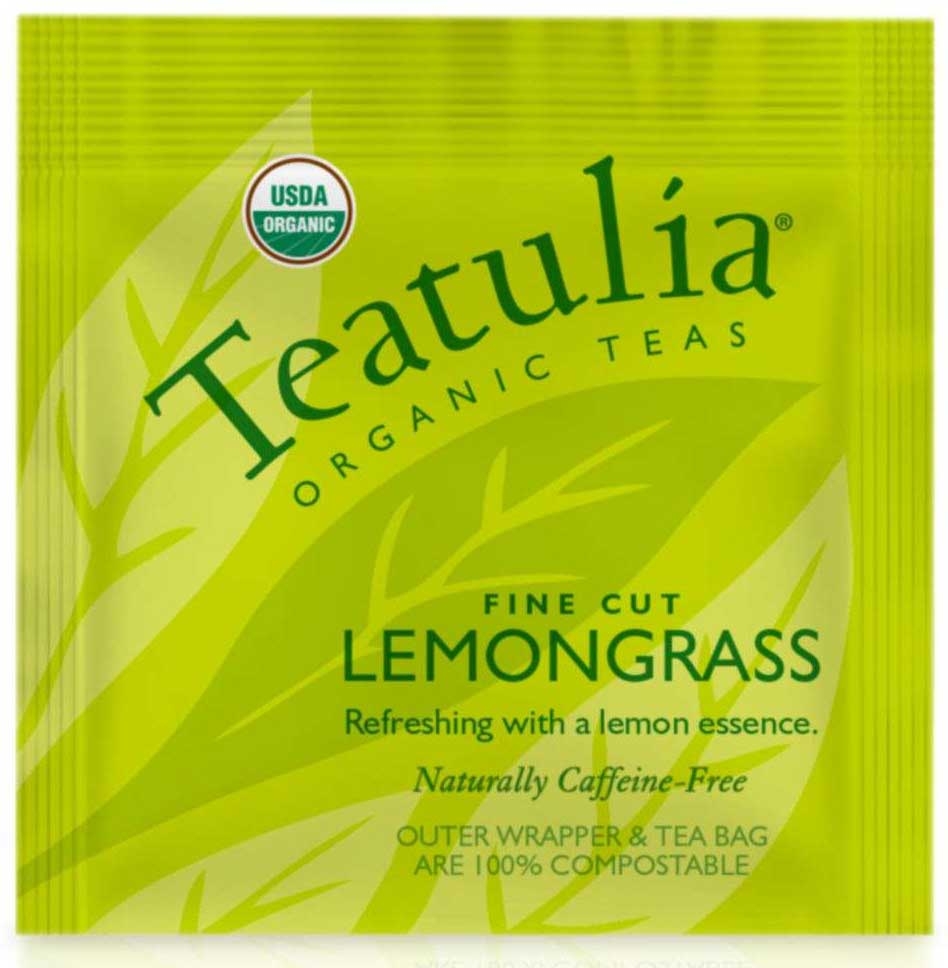 Teatulia Organic Lemongrass Wrapped Standard Tea -- 50 per case
