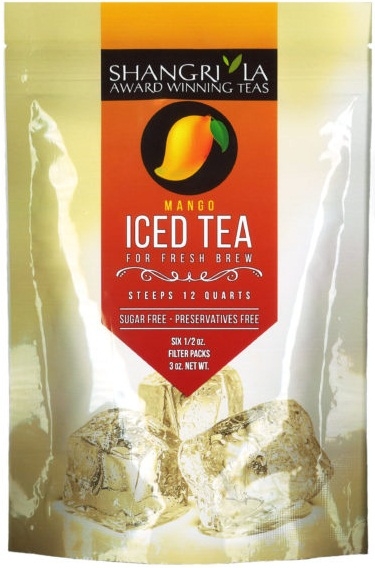 Shangri La Mango Iced Tea, 6 count per pack -- 12 per case.