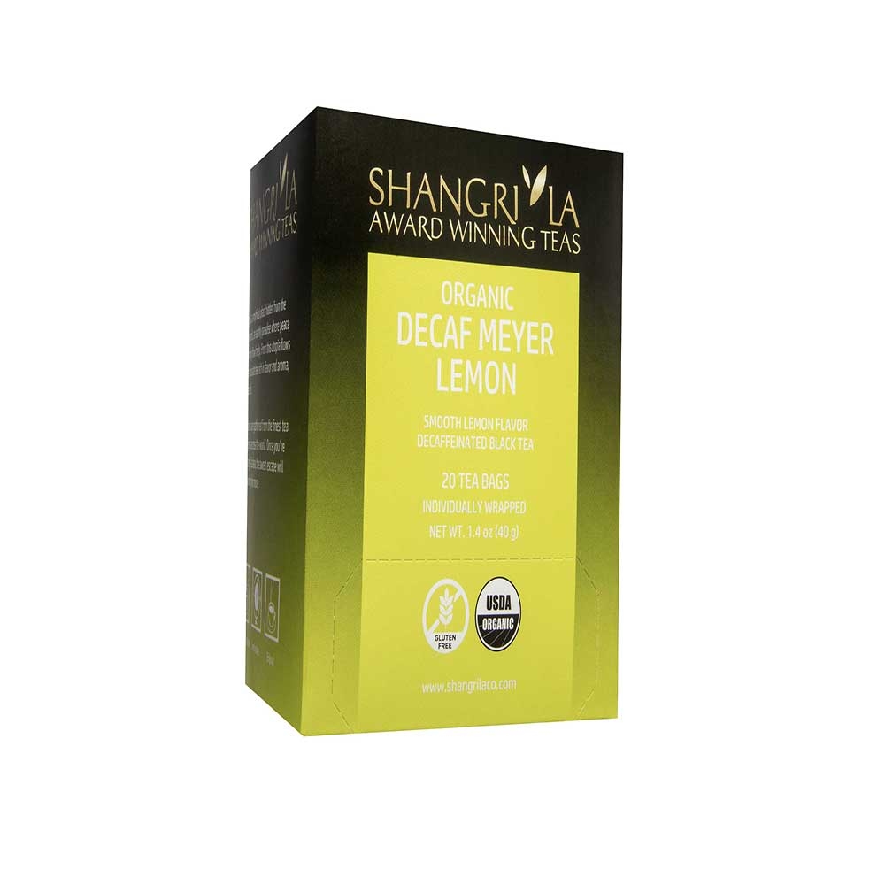 Shangri La Organic Meyer Lemon Decaf, 20 count per pack -- 6 per case