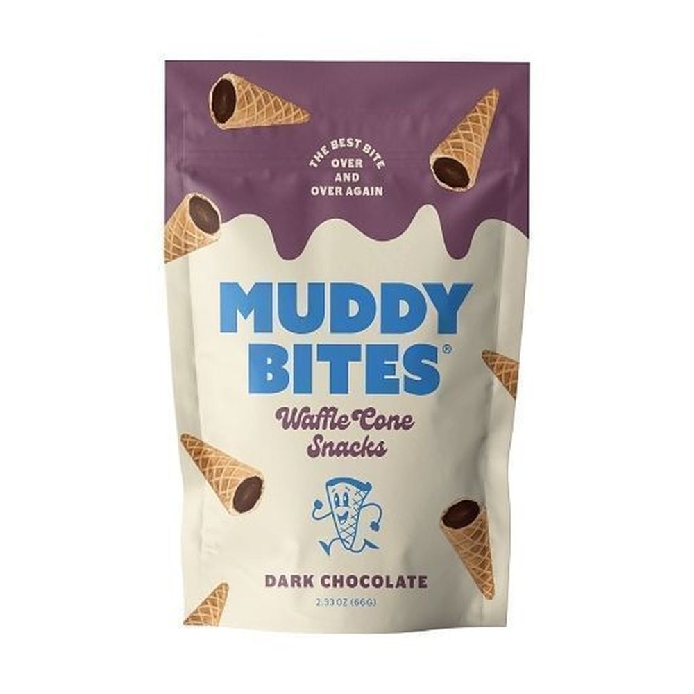 Muddy Bites Dark Chocolate Waffle Cone Snack, 2.33 Ounce -- 12 per case
