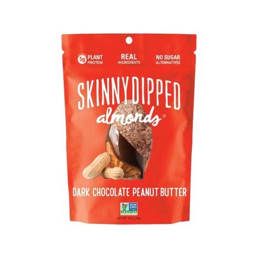 Skinny Dipped Almonds - Dark Chocolate and Peanut Butter, 3.5 Ounce -- 10 per case.