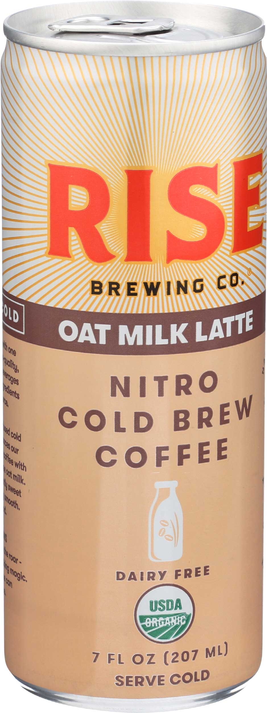 Rise Oat Milk Latte Nitro Cold Brew Coffee, 7 Fluid Ounce -- 12 per case