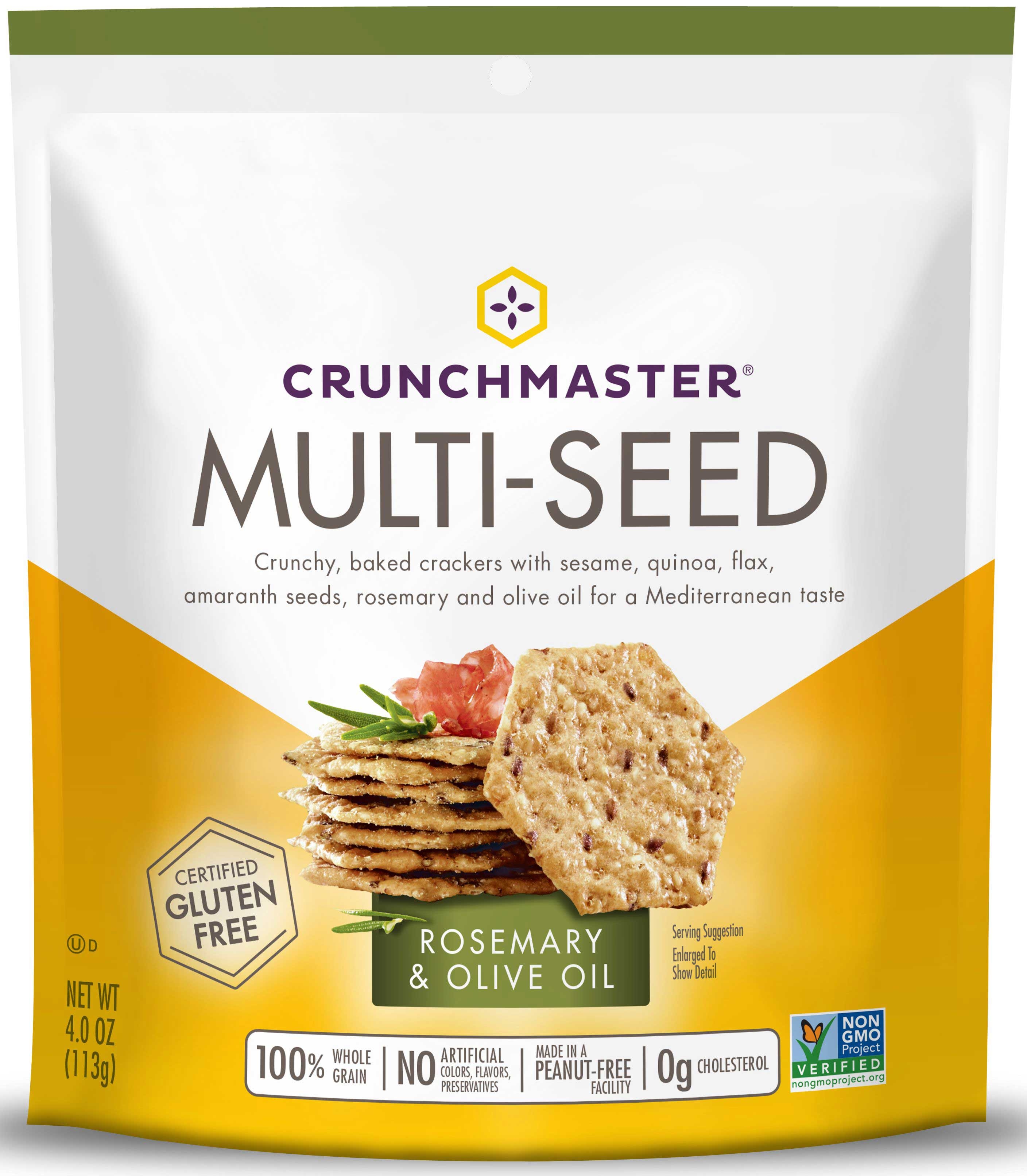 Crunchmaster Rosemary and Olive Oil Multi Seed Cracker, 4 Ounce -- 12 per case.