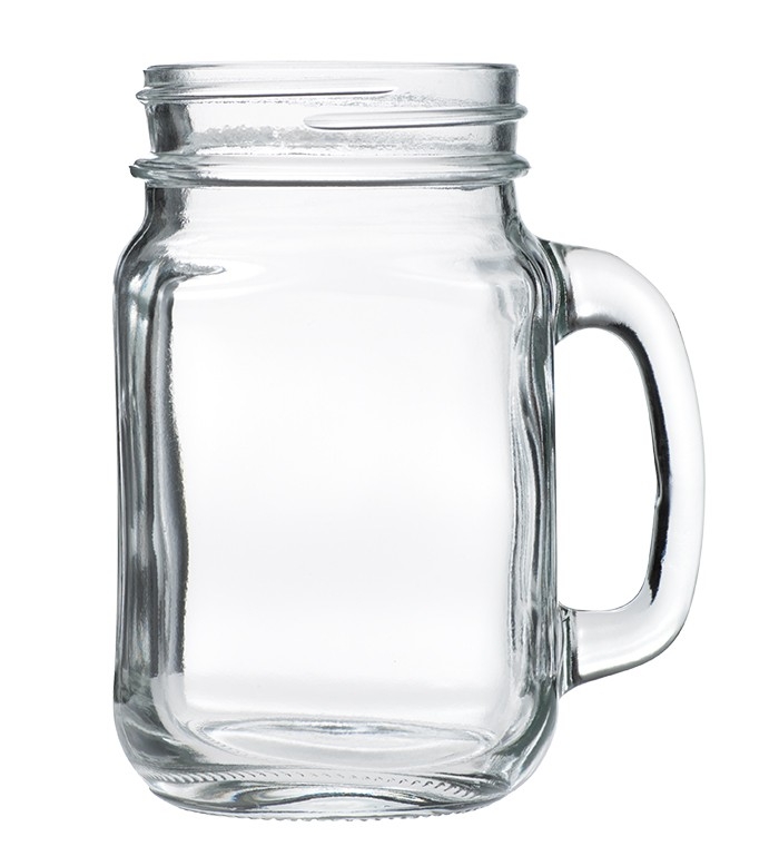 Luminarc Mason Jar with Handle, 16.5 Ounce -- 12 per case.