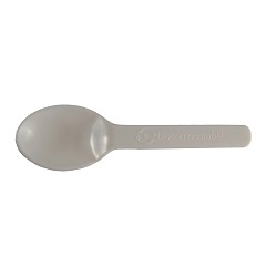World Centric Compostable Up To 120 Fahrenheit PLA Tasting Spoon, 3 inch -- 3000 per case.