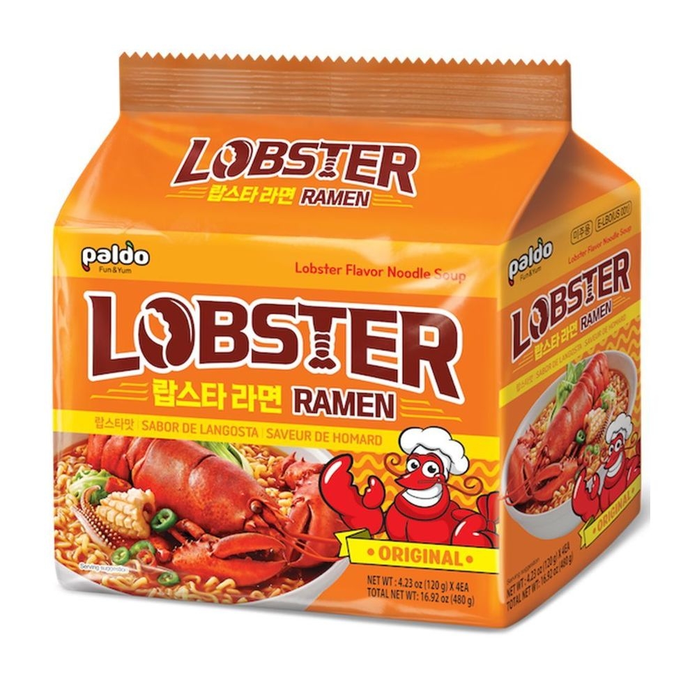 Paldo Original Lobster Flavor Ramen Soup, 4.73 Ounce -- 4 per case