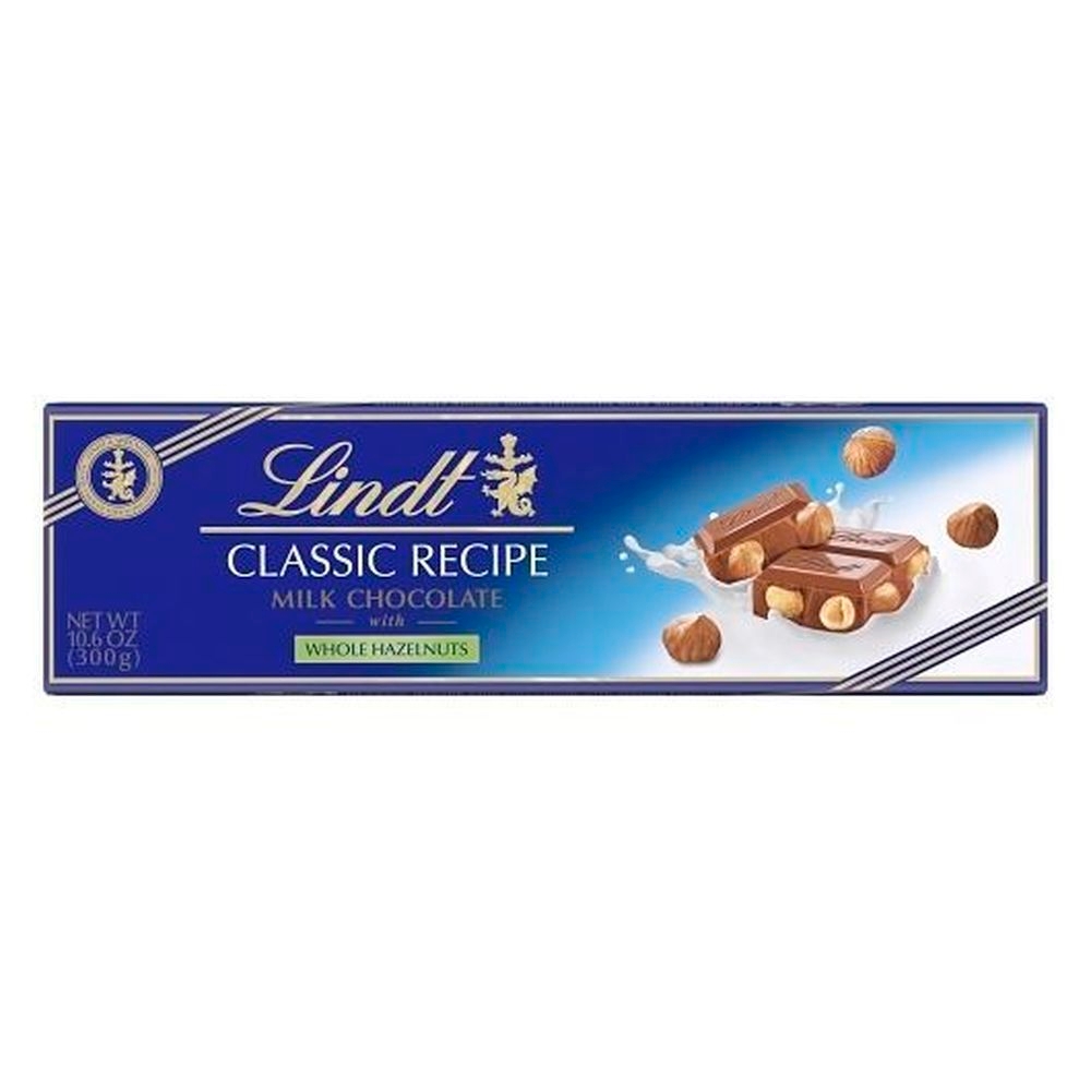 Lindt Classic Recipe Royal Whole Hazelnut Milk Chocolate Bar, 10.6 Ounce -- 40 per case