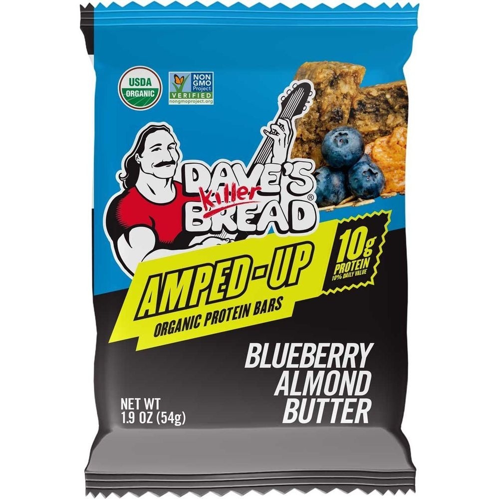 Daves Killer Bread Organic Blueberry Almond Butter Protein Bar, 1.9 Ounce -- 48 per case