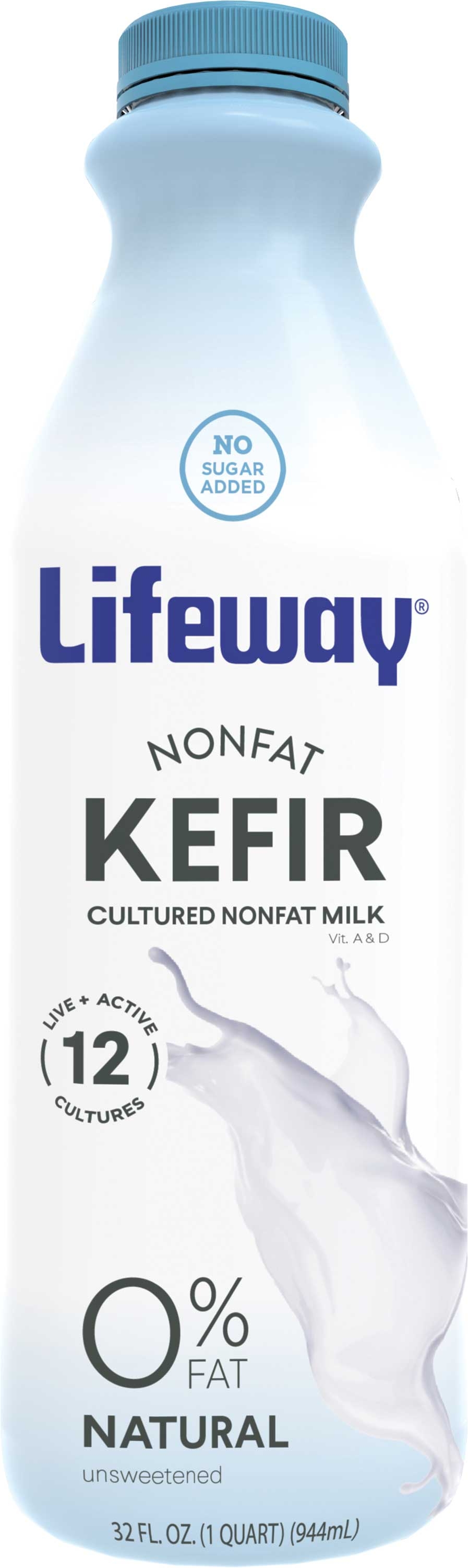 Lifeway Probiotic Non Fat Plain Kefir, 32 Ounce -- 6 per case.