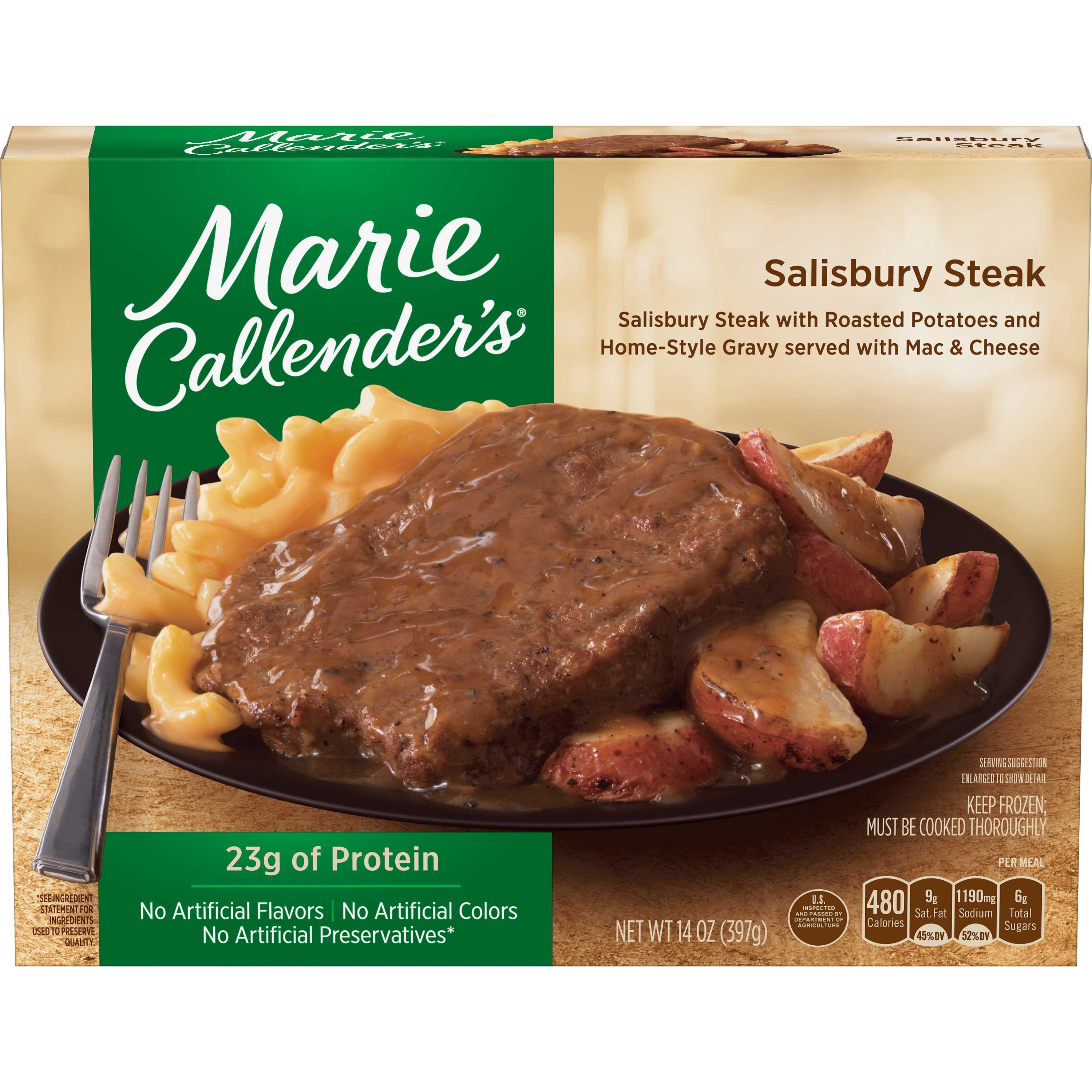 Conagra Marie Calendar Salisbury Steak, 14 Ounce -- 8 per case.