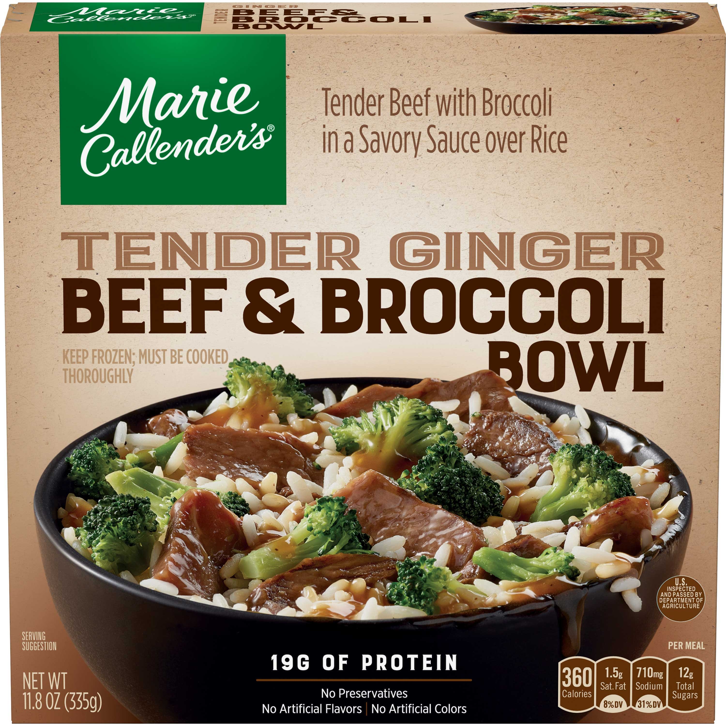 Marie Callenders Beef and Broccoli Bowl, 11.8 Ounce -- 8 per case.