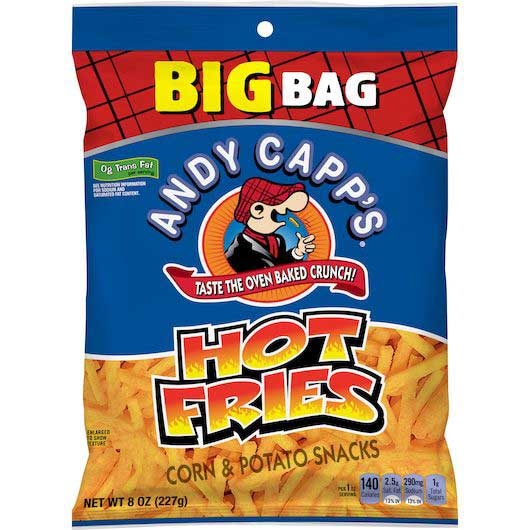 Andy Capps Hot Fries Corn and Potato Snacks, 8 Ounce -- 8 per case