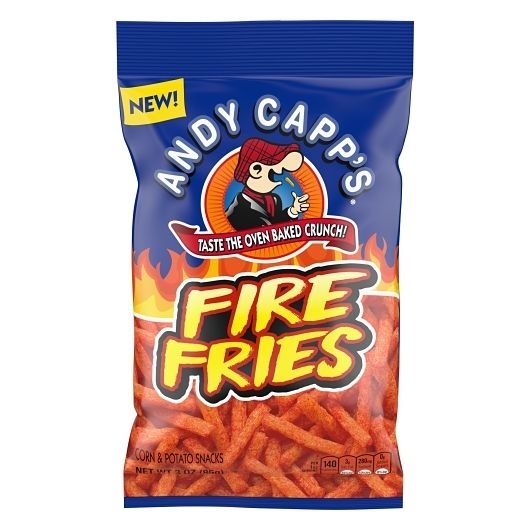 Andy Capp Fire Fries Corn and Potato Snacks, 3 Ounce -- 12 per case