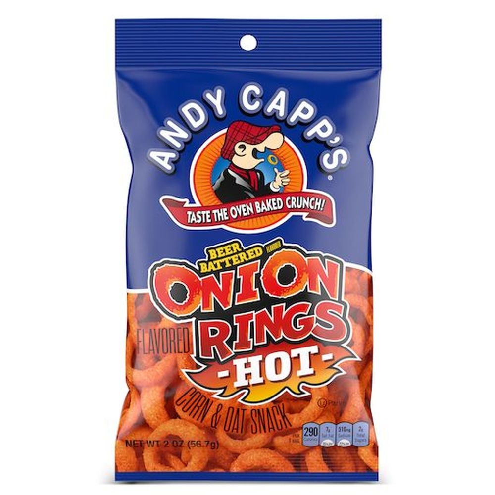 Andy Capp Beer Battered Flavored Onion Rings, 2 Ounce -- 12 per case