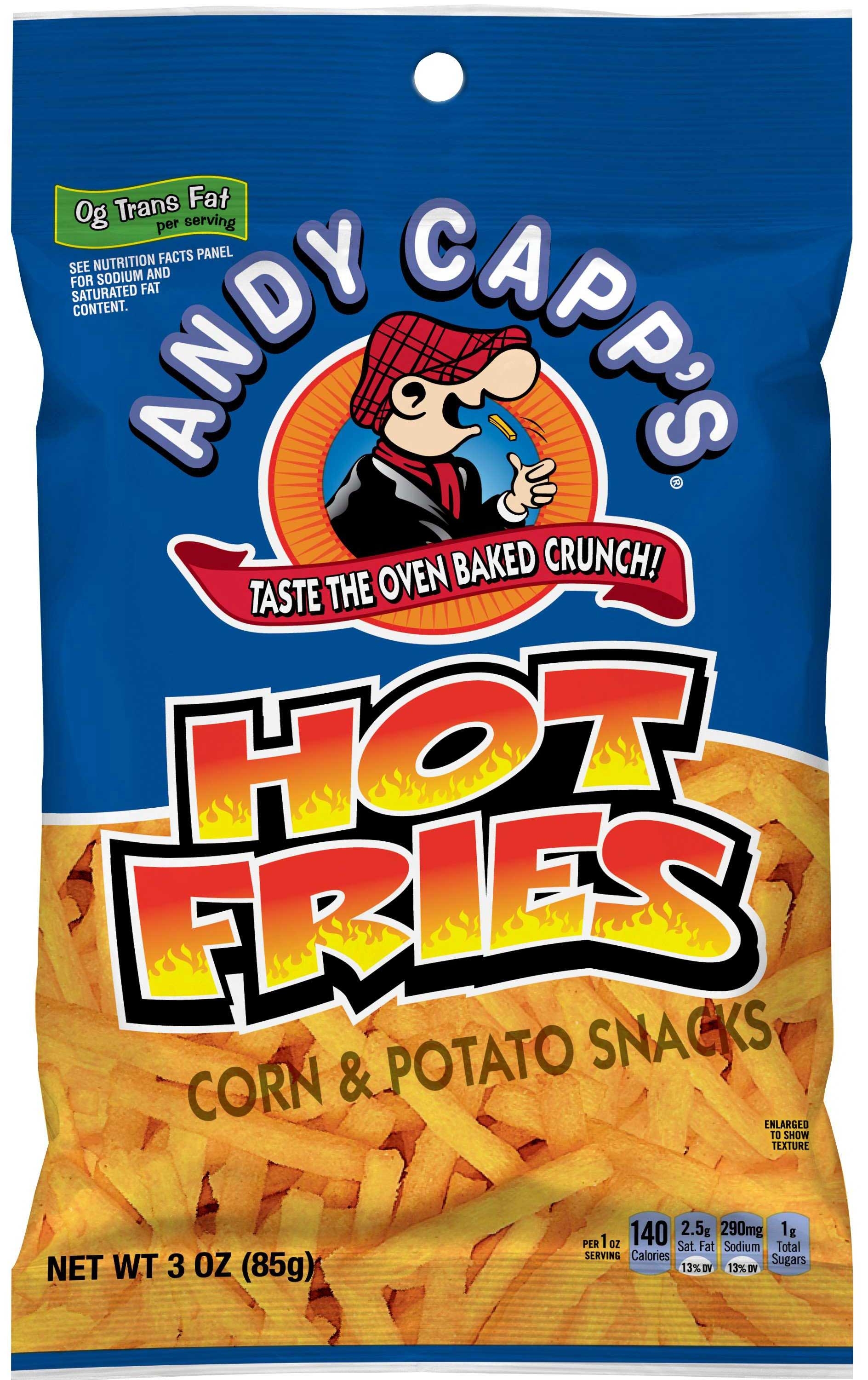 Andy Capps Hot Fries Corn and Potato Snacks, 3 Ounce -- 12 per case