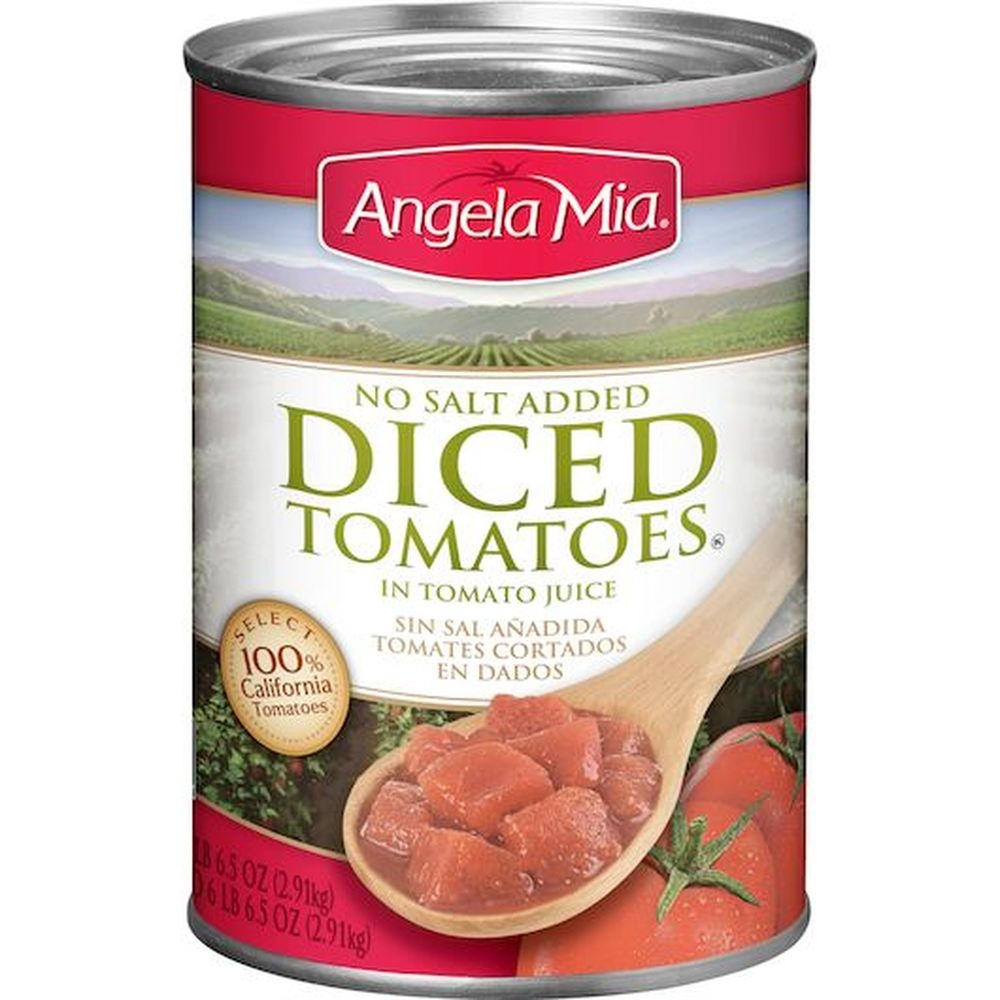 Angela Mia No Salt Added Diced Tomato In Tomato Juice, 102.5 Ounce -- 6 per case