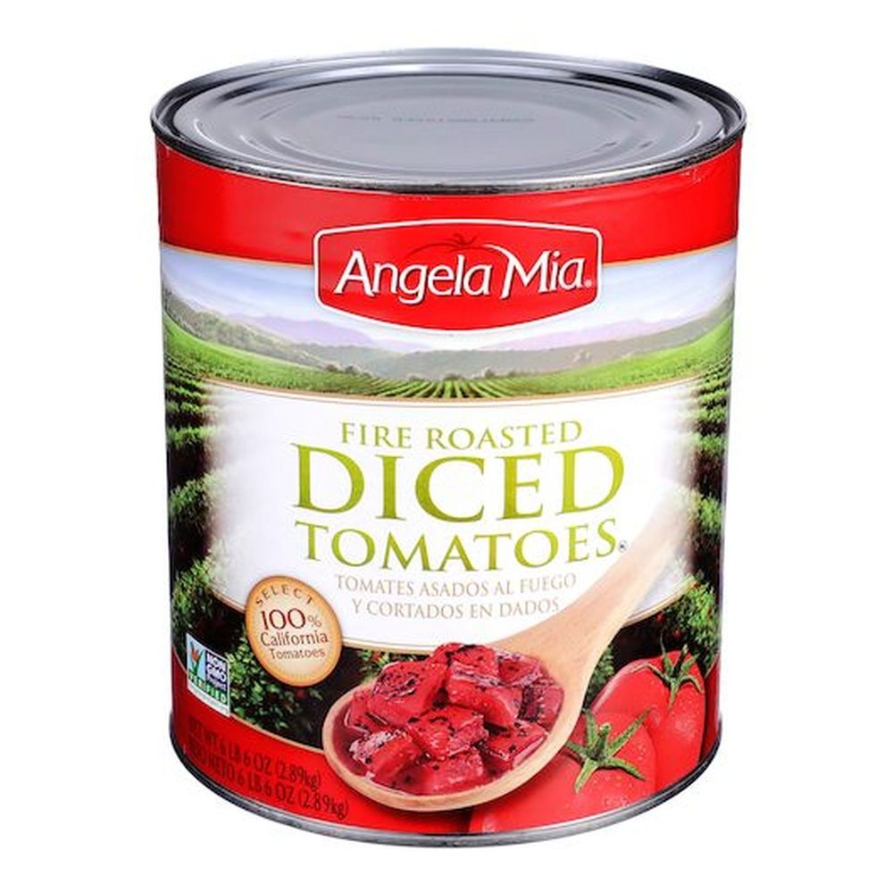 Angela Mia Fire Roasted Diced Tomatoes, 102 Ounce -- 6 per case