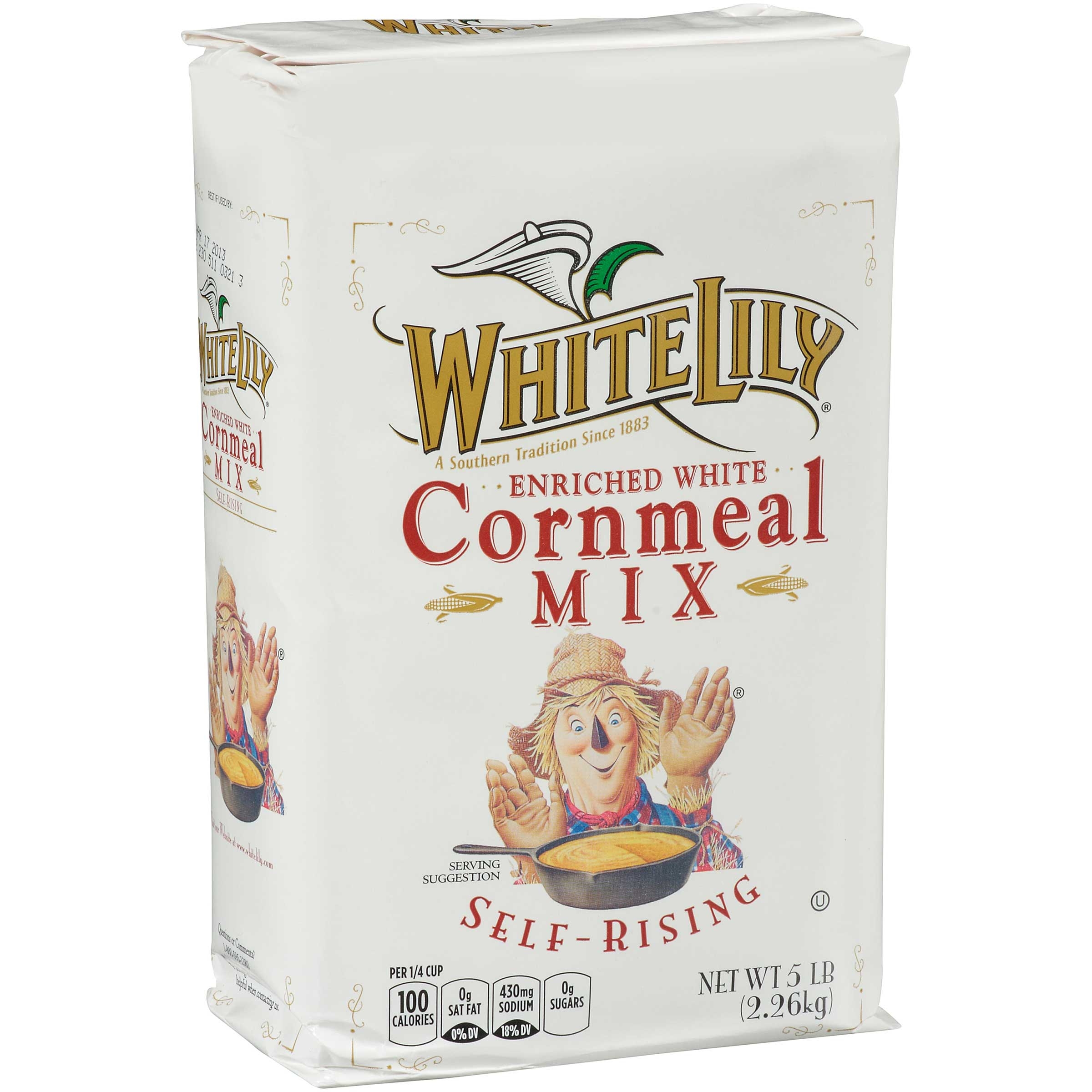 White Lily Self Rising Corn Meal, 5 Pound -- 8 per case.