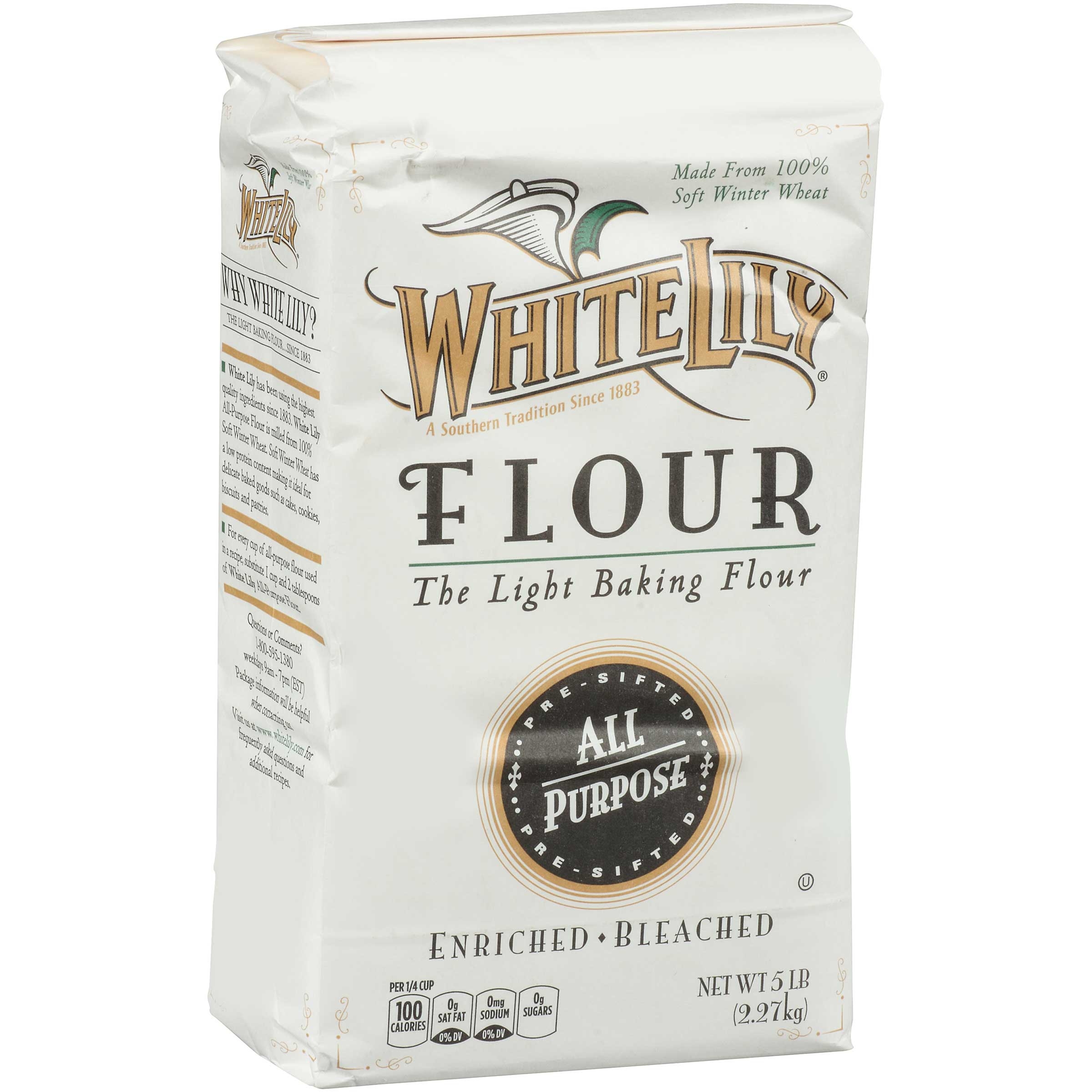 White Lily All Purpose Flour, 5 Pound -- 8 per case.