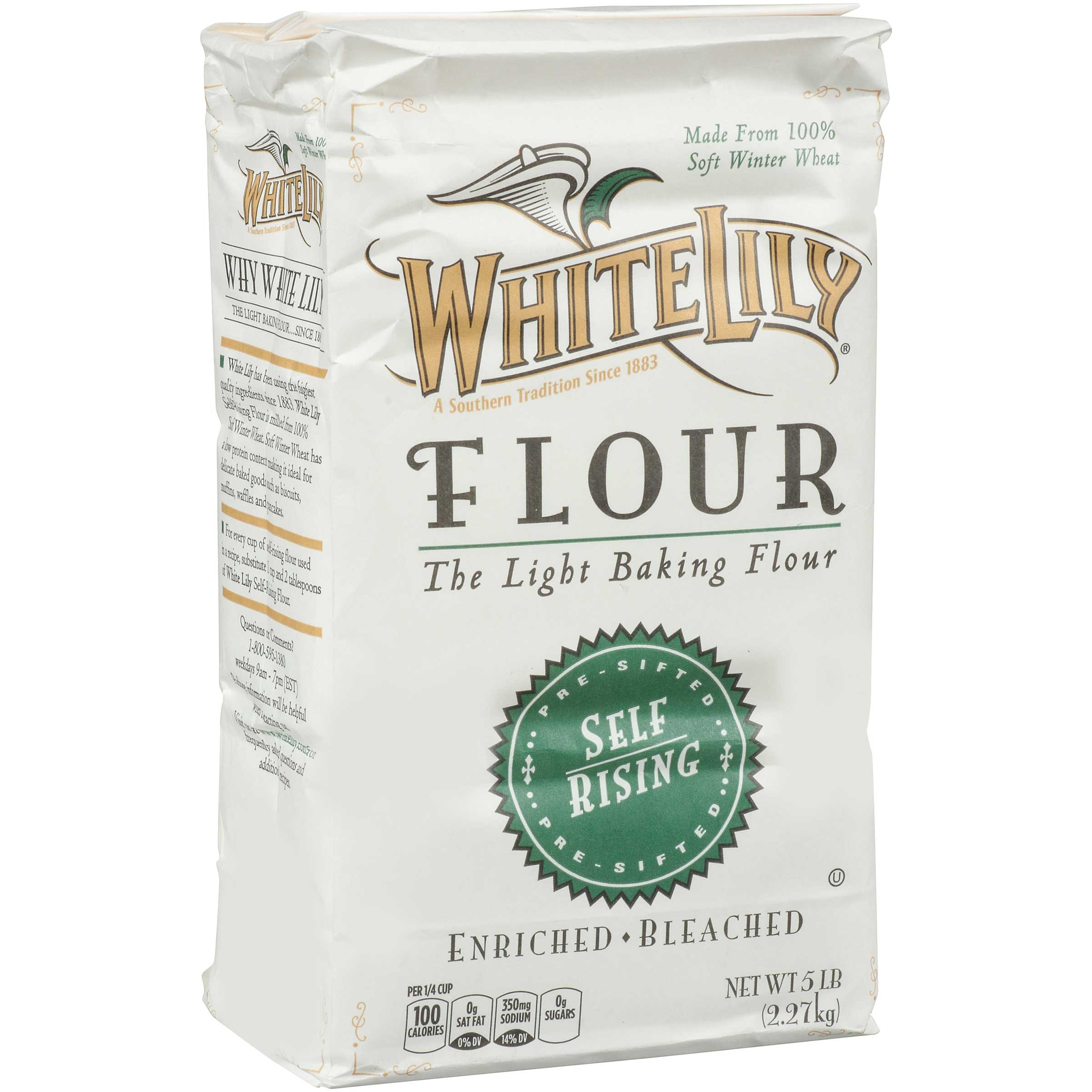 White Lily Self Rising Flour, 5 Pound -- 8 per case.