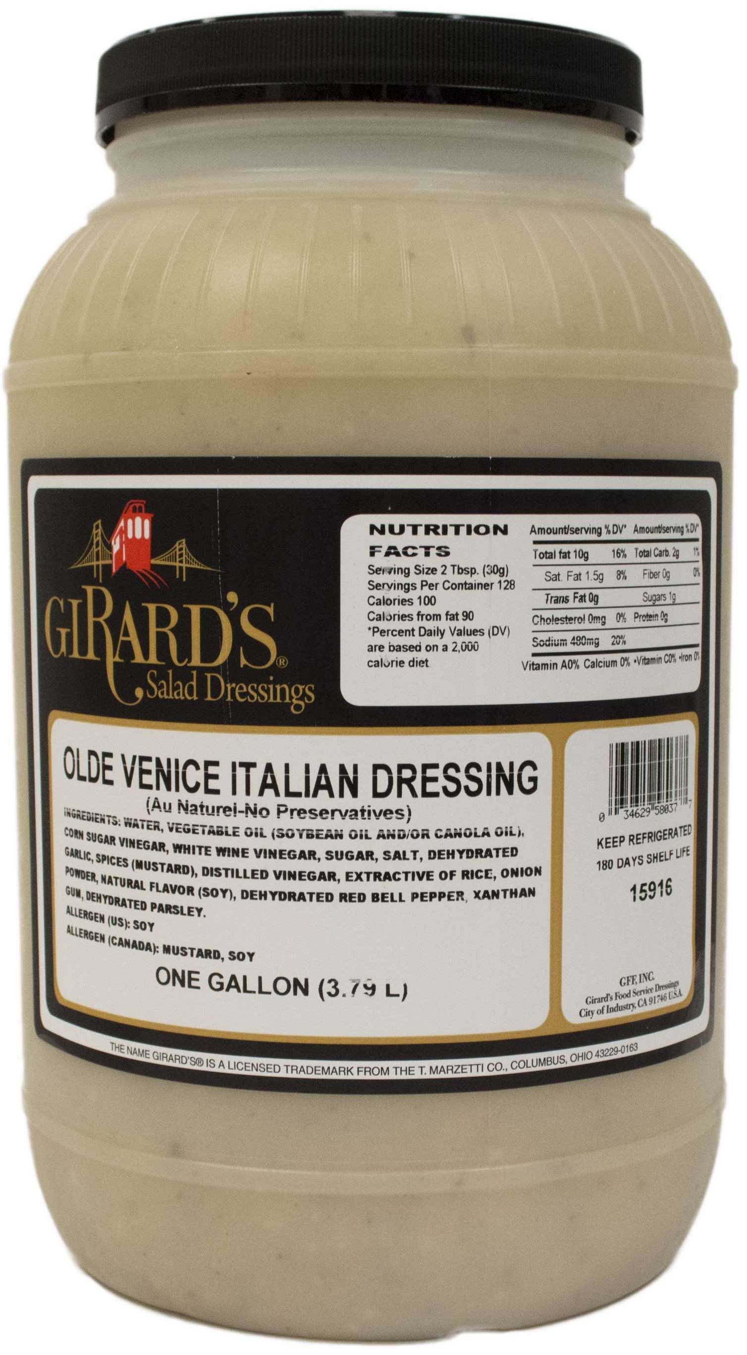 Girards Dressing Au Naturel Olde Venice Italian Dressing, 1 Gallon -- 2 per case.