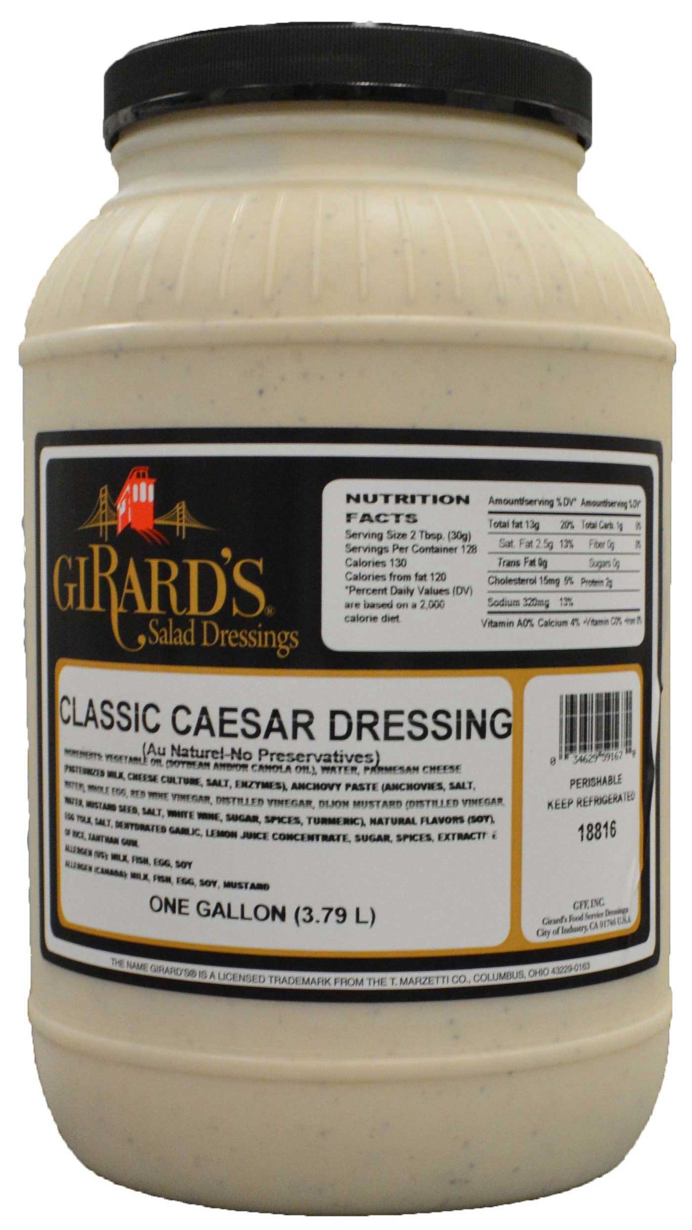 Girards Dressing Au Naturel Classic Caesar Dressing, 1 Gallon -- 2 per case.