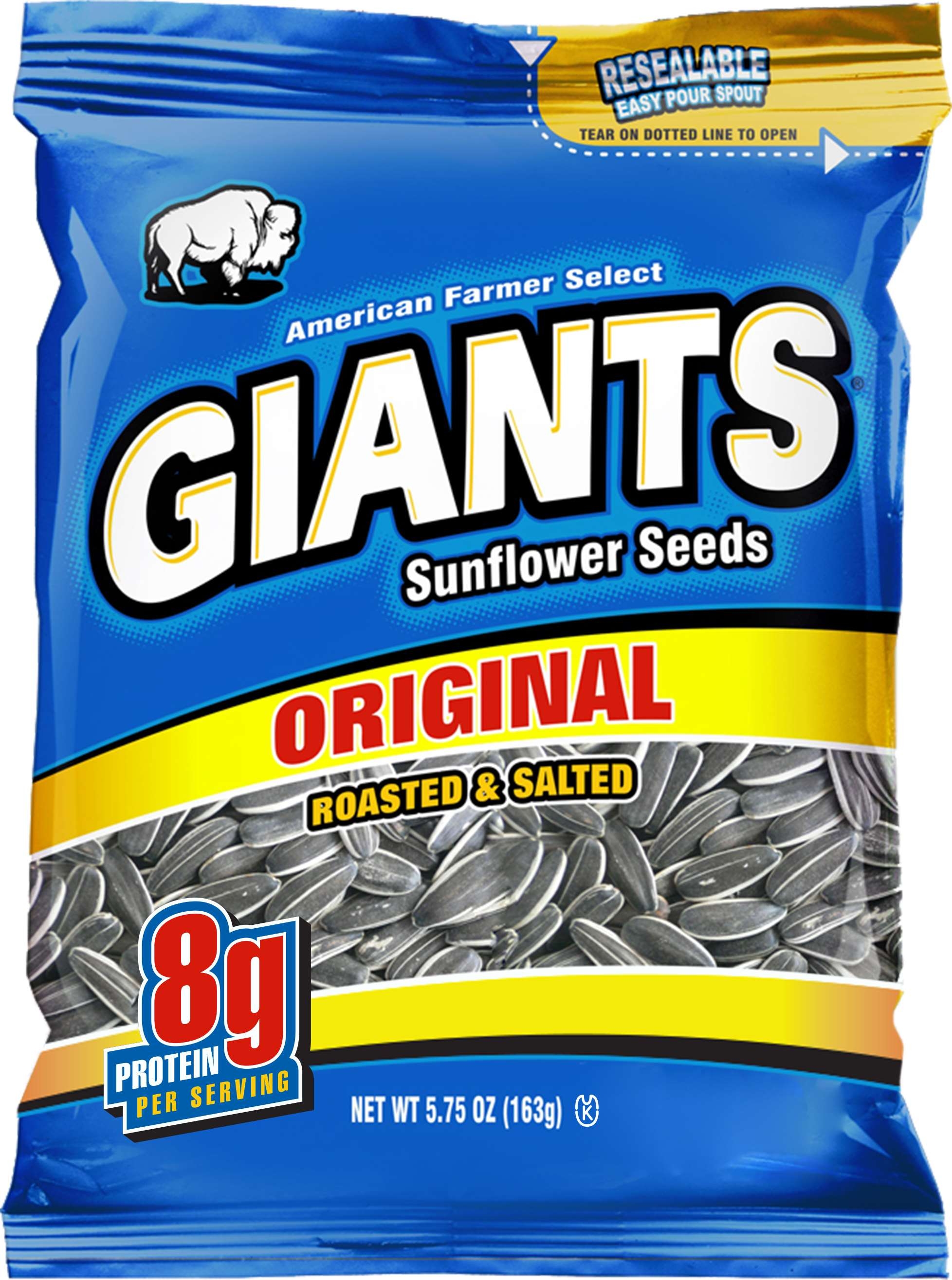 Giants Original Roasted and Salted Sunflower Seed Snacks, 5.75 Ounce -- 24 per case