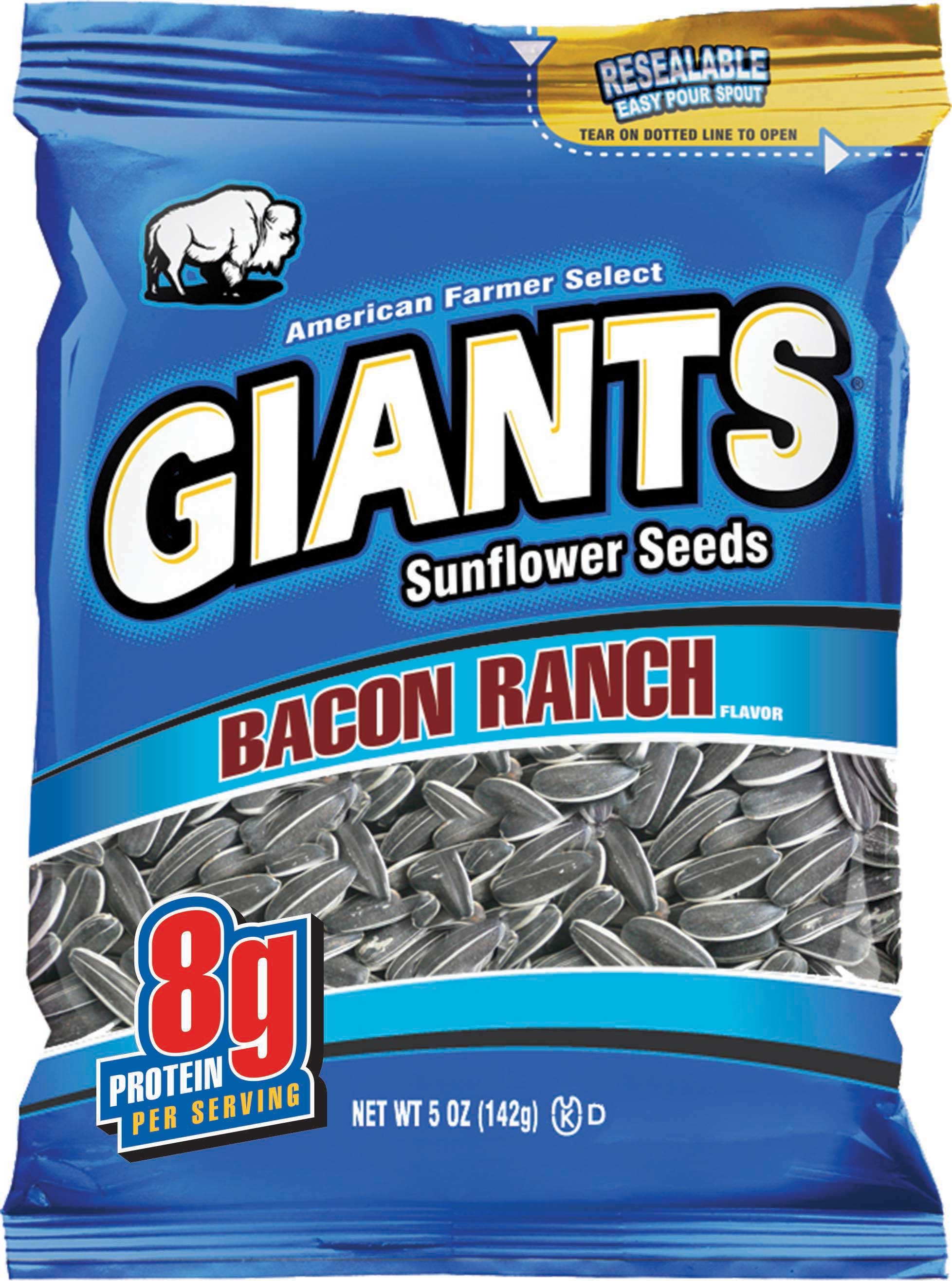 Giants Bacon Ranch Sunflower Seeds Snacks, 5 Ounce -- 12 per case