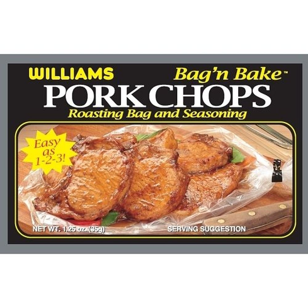Williams Pork Chop Bag N Bake Roasting Bag and Seasoning, 1.25 Ounce -- 24 per case