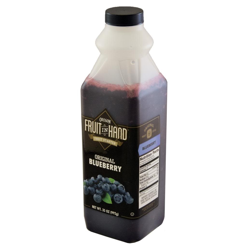 Fruit In Hand Blueberry Pourable Fruit Puree, 35 Ounce -- 6 per case.