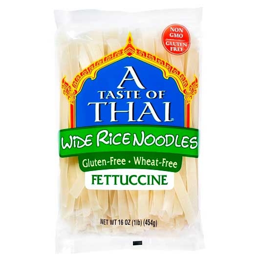 A Taste of Thai Wide Rice Noodles, 1 Pound -- 6 per case.