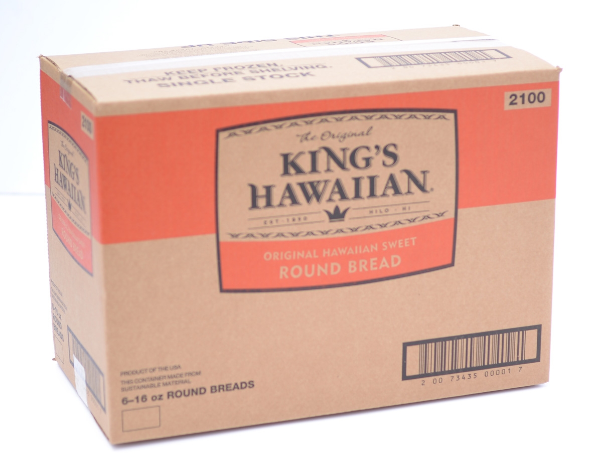 Kings Hawaiian Original Sweet Round Bread, 16 Ounce -- 6 per case.