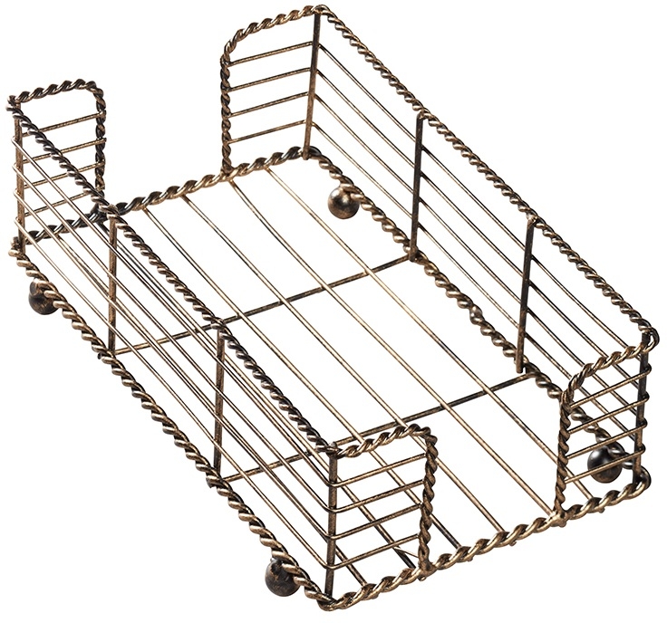 Hoffmaster Bronze Guest Towel Wire Basket