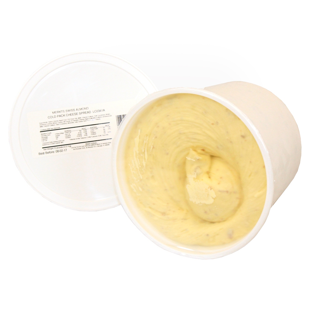 Merkt's Almond Swiss Cheese Spread, 10 Pound -- 2 per case