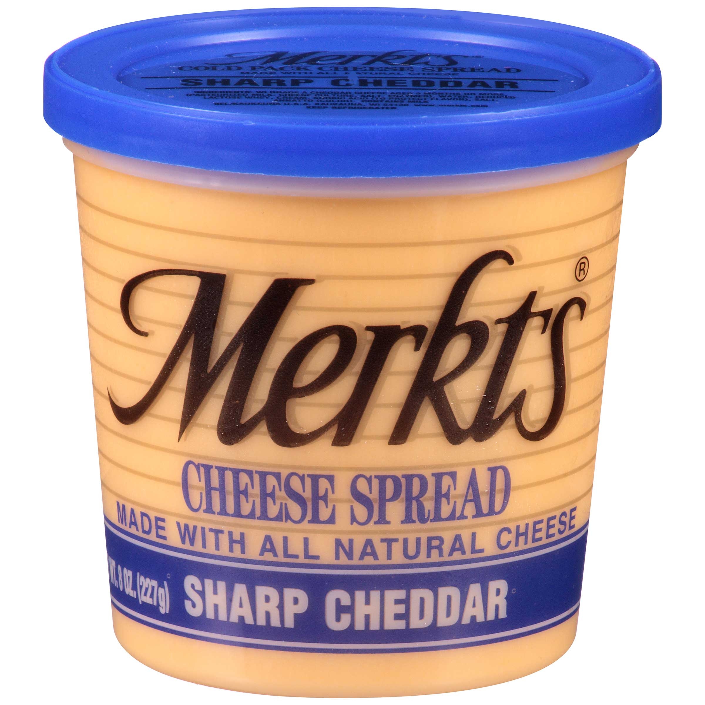 Merkts Sharp Cheddar Cheese Spread, 8 Ounce Cup -- 12 per case.
