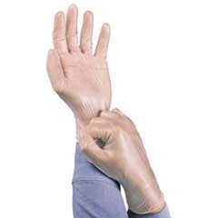 Ansell Dura-Touch 5 mil Medium Clear PVC Disposable Gloves, 100 per box -- 1 per case