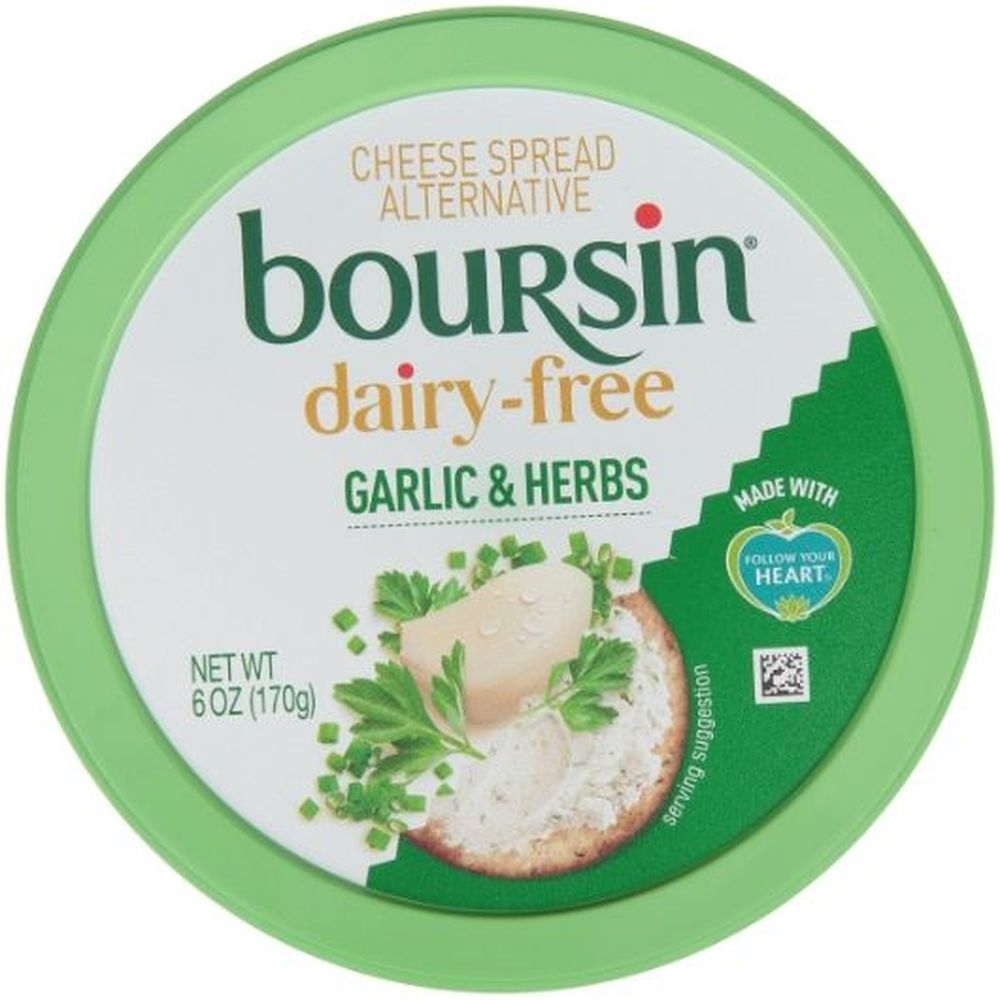 Boursin Dairy Free Garlic and Herbs Spread, 6 Ounce - 8 per case