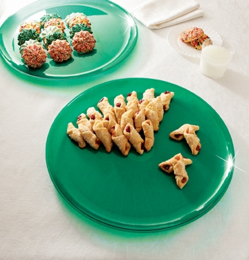 Party Tray Round Black Tray, 16 inch -- 25 per case.