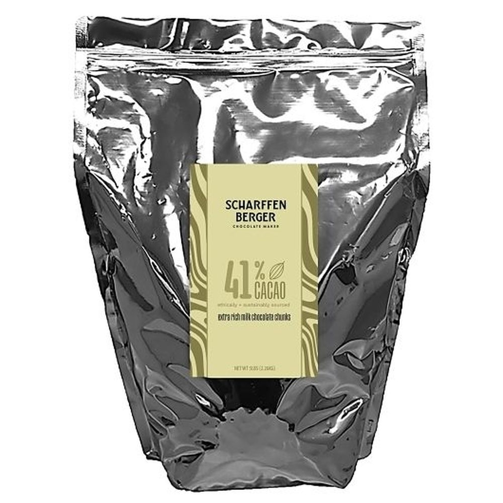 Scharffen Berger 41 Percent Extra Rich Milk Chocolate Baking Chunks, 5 Pound - 3 per case
