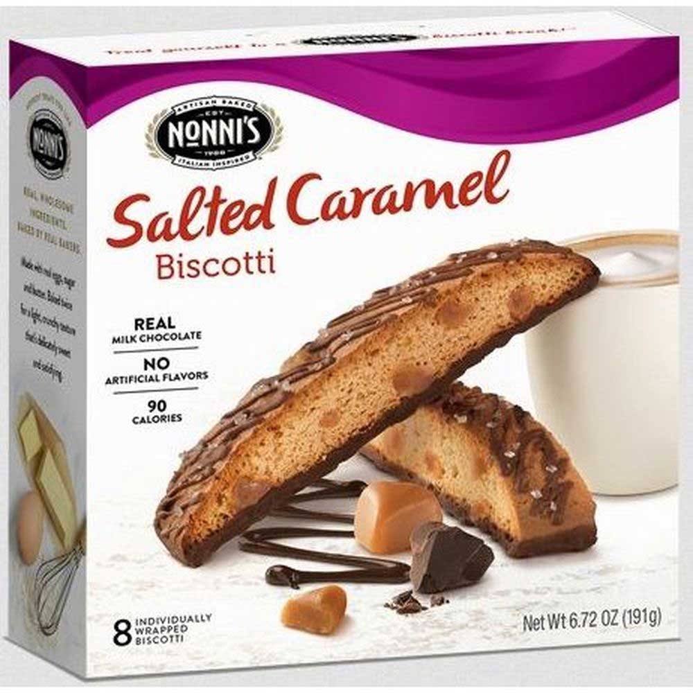 Nonnis Salted Caramel Biscotti Cookie, 6.72 Ounce -- 6 per case