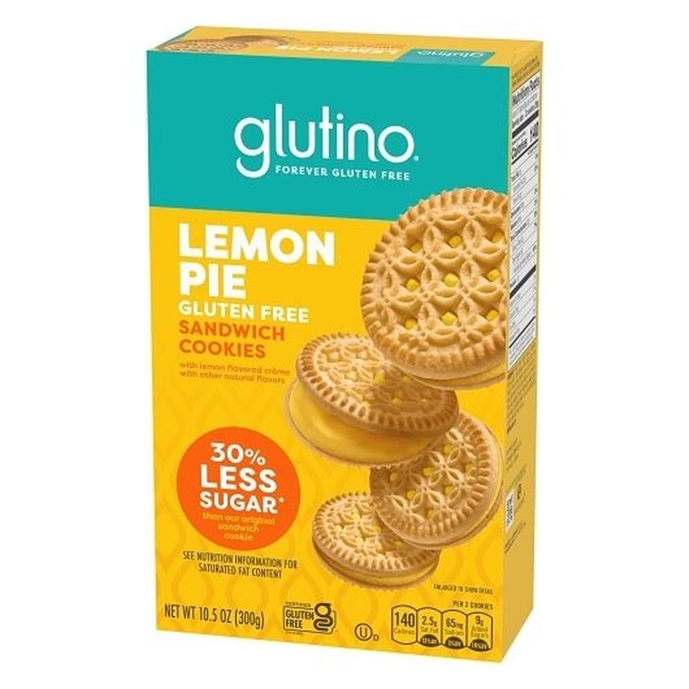 Glutino Lemon Pie Sandwich Cookies, 10.5 Ounce -- 8 per case