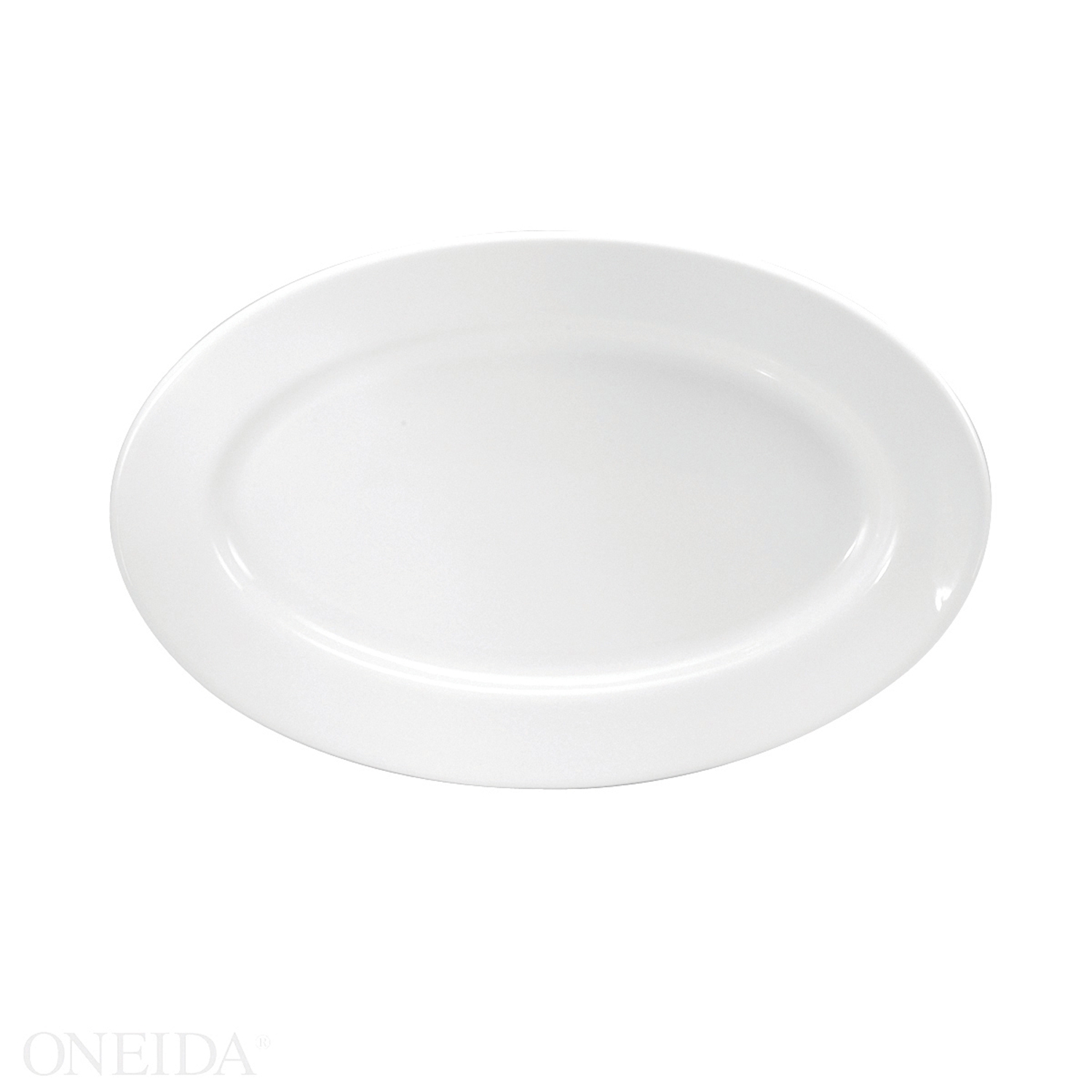 Buffalo Cream White Rolled Edge Platter, 11 1/2 inch -- 12 per case.