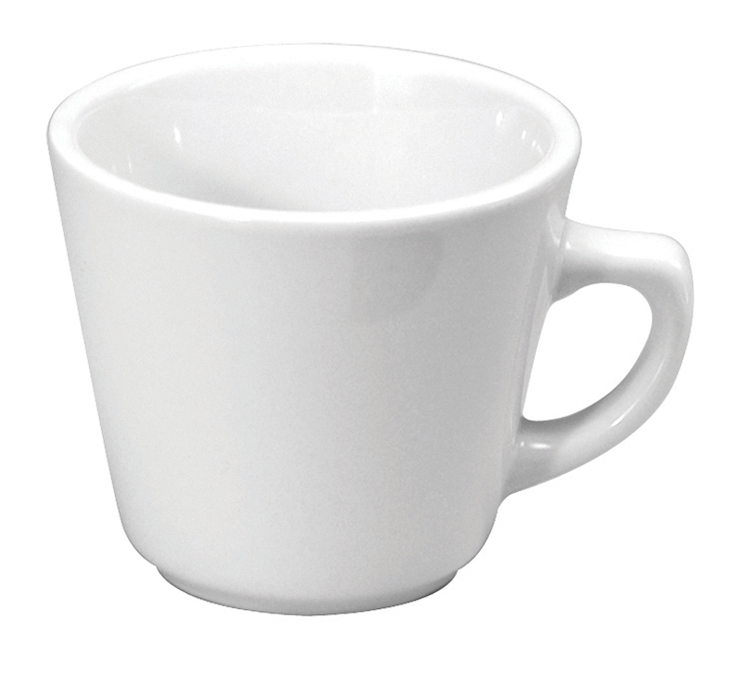 Buffalo Bright White Ware Vassar Undecorated Rolled Edge Cup, 7 Ounce -- 36 per case.