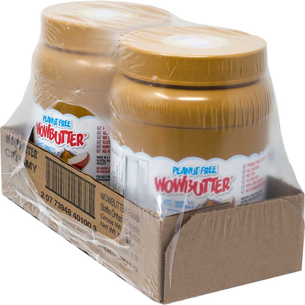 WOWBUTTER Creamy and Peanut Free Spread, 4.4 Pound Jar -- 2 per case.